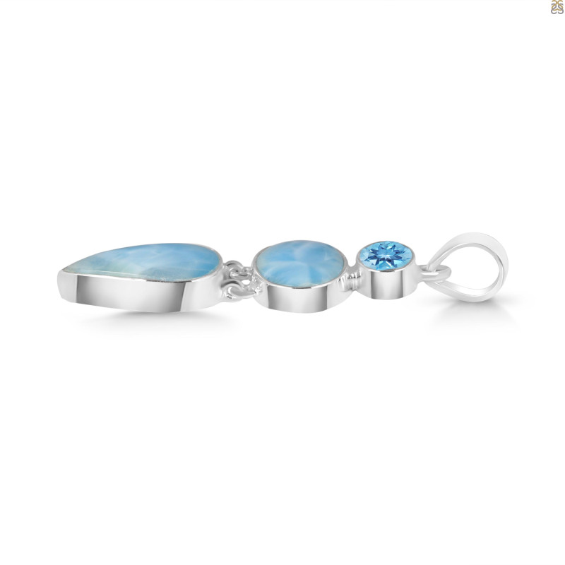Larimar/Blue Topaz Pendant-2SP LAR-1-1766