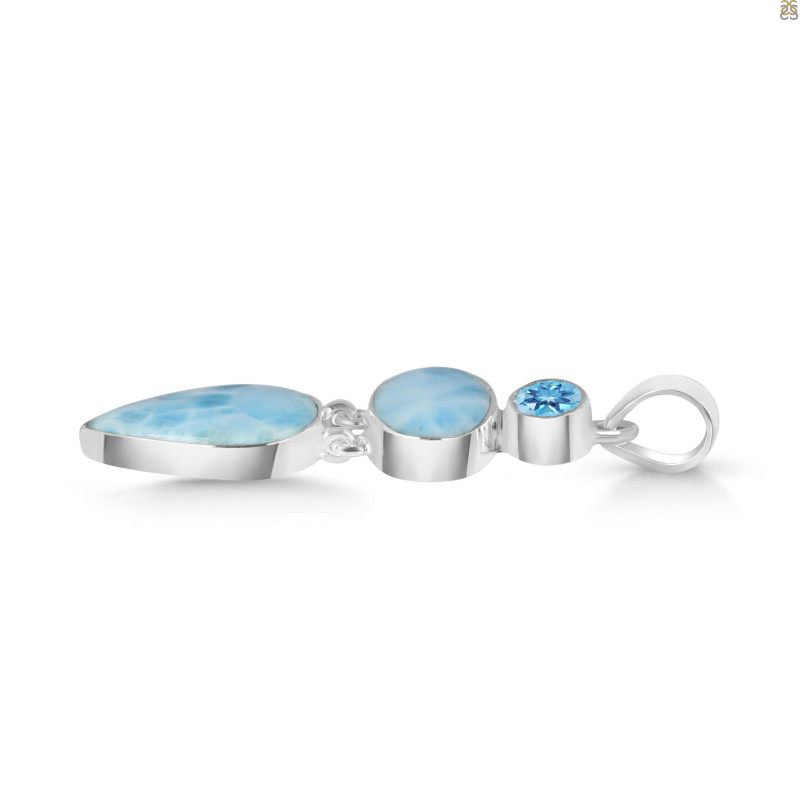 Larimar/Blue Topaz Pendant-2SP LAR-1-1770