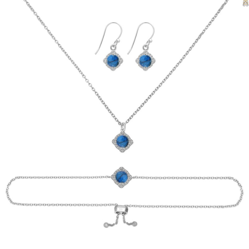 Labradorite Jewelry Set  LBD-RDB-66-RDN-74-RDE-692.