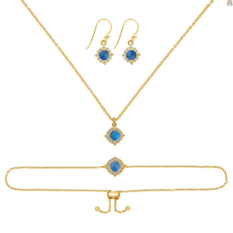Labradorite Jewelry Set  LBD-RDB-67-RDN-77-RDE-695.