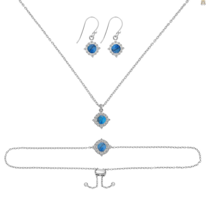 Labradorite Jewelry Set  LBD-RDB-67-RDN-77-RDE-695.