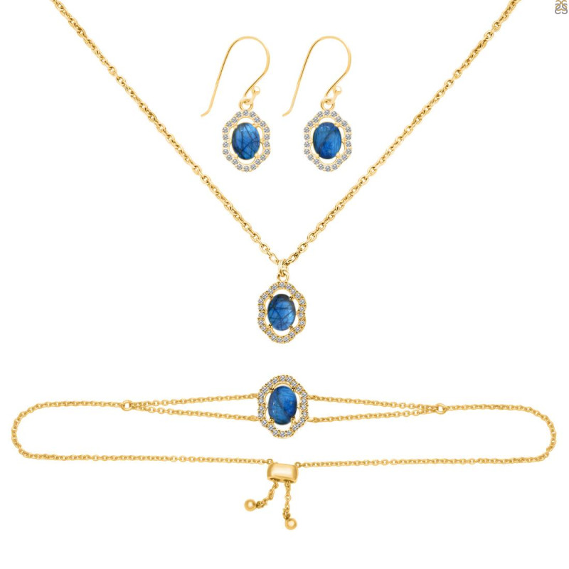 Labradorite Jewelry Set  LBD-RDB-68-RDN-78-RDE-694.