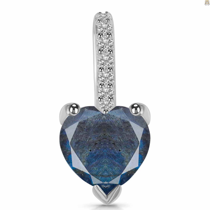 Labradorite & White Topaz Pendant LBD-RDP-819.