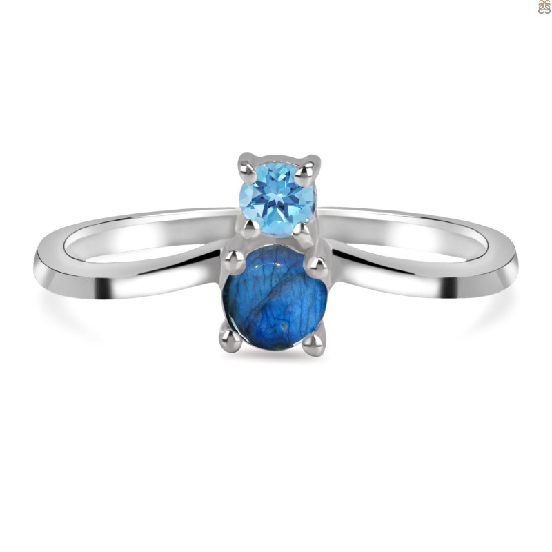 Labradorite & Blue Topaz Ring LBD-RDR-1506.