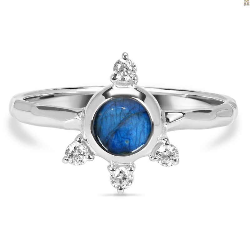 Labradorite & White Topaz Ring LBD-RDR-1619.