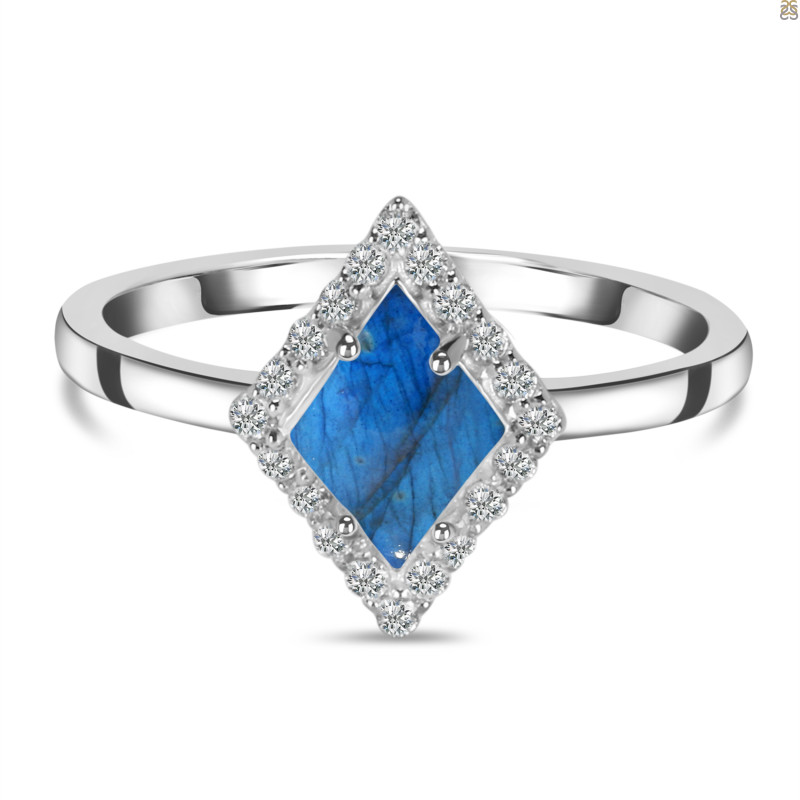 Labradorite & White Topaz Ring LBD-RDR-1645.