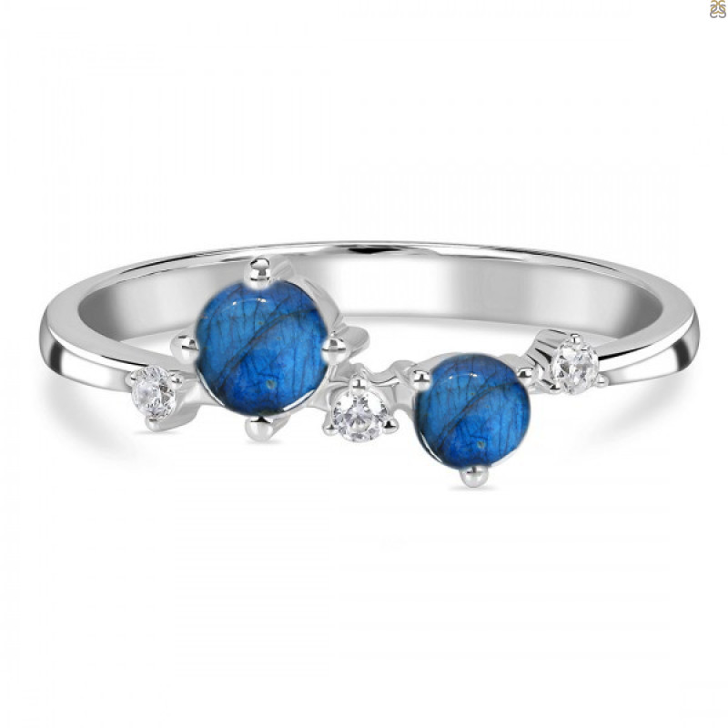 Labradorite & White Topaz Ring LBD-RDR-1661.