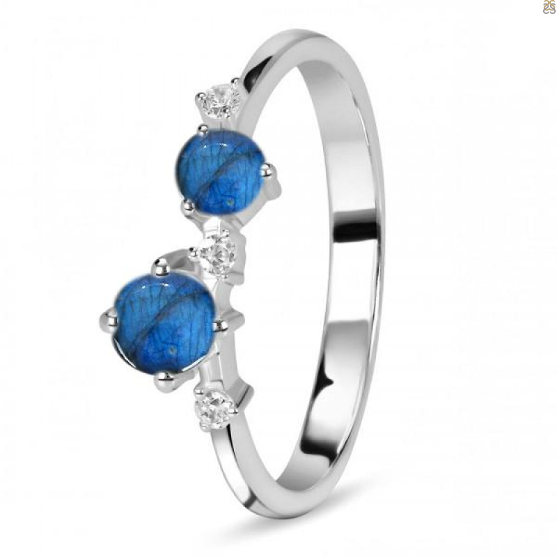 Labradorite & White Topaz Ring LBD-RDR-1661.