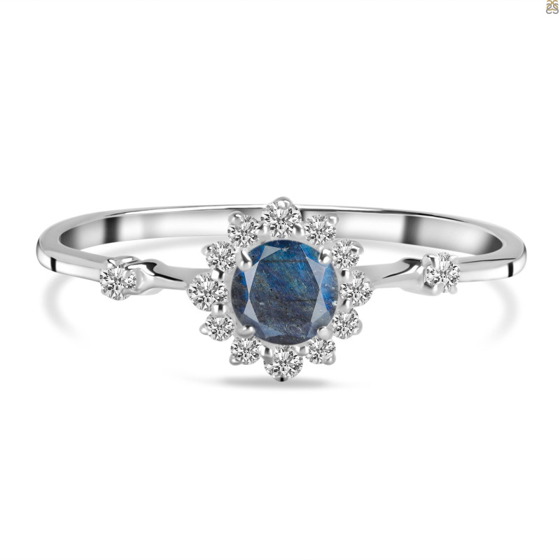 Labradorite & White Topaz Ring LBD-RDR-1937.