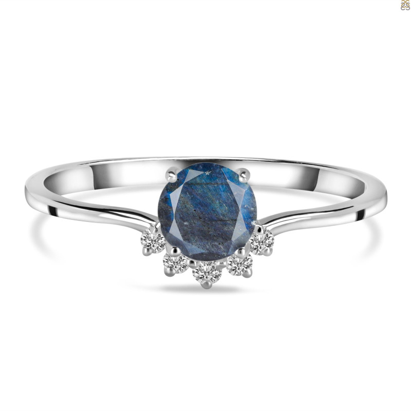 Labradorite & White Topaz Ring LBD-RDR-1942.