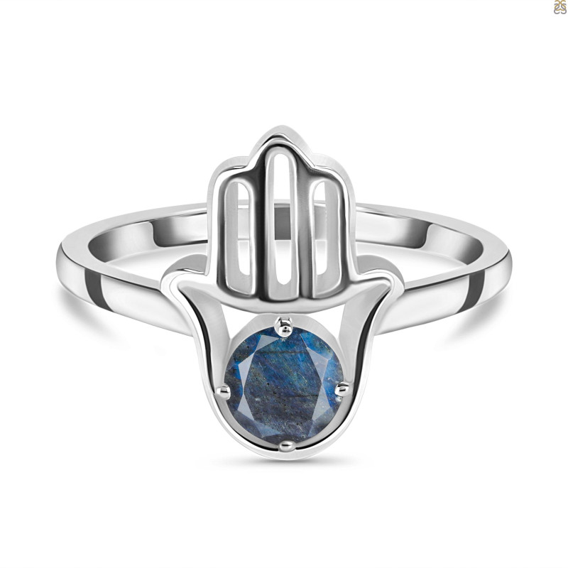 Labradorite Hamsa Hand Ring LBD-RDR-2163.