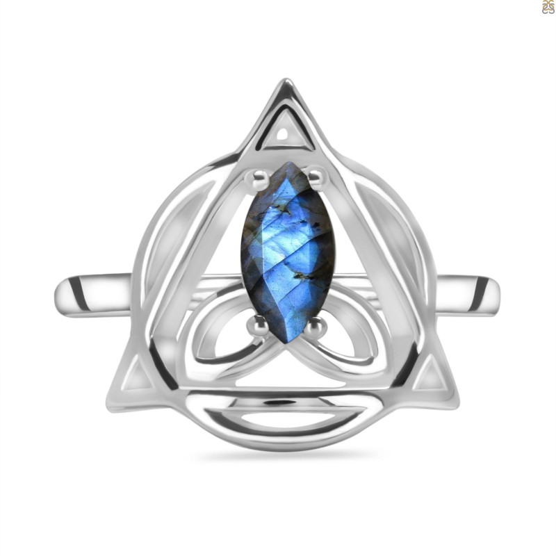 Labradorite Triquetra Ring LBD-RDR-2166.