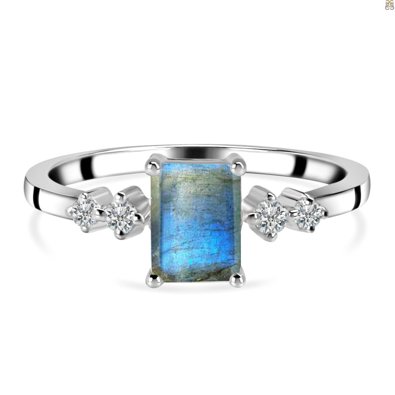 Labradorite & White Topaz Ring LBD-RDR-2187.