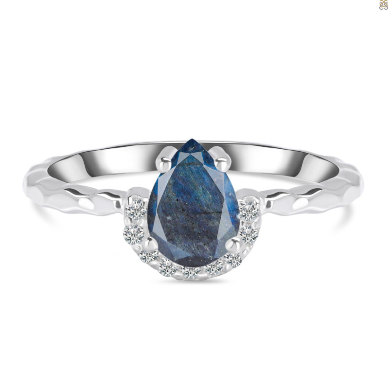 Labradorite & White Topaz Ring LBD-RDR-2192.