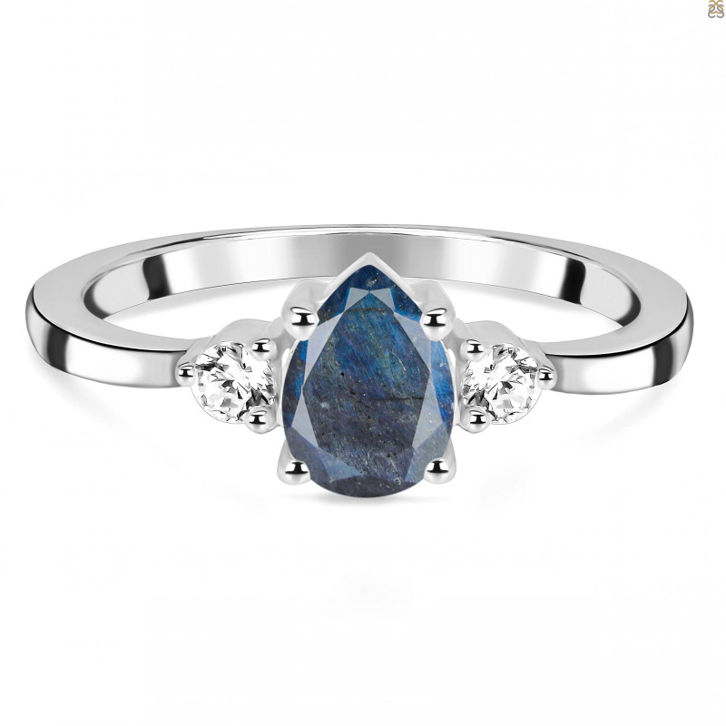 Labradorite & White Topaz Ring LBD-RDR-2213.