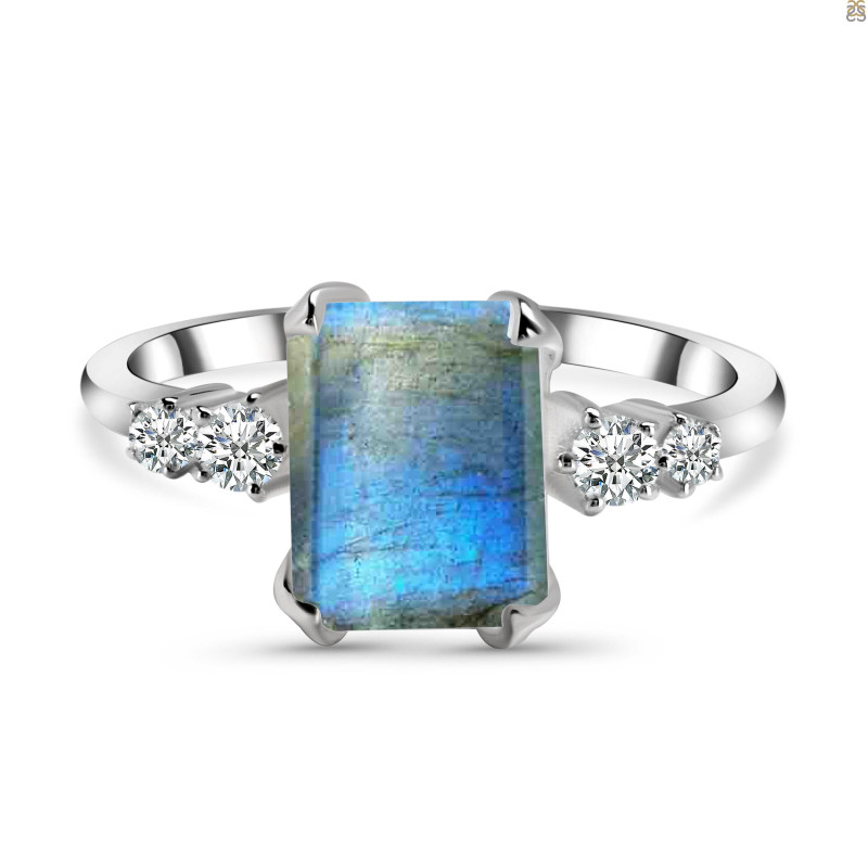 Labradorite & White Topaz Ring LBD-RDR-2215.
