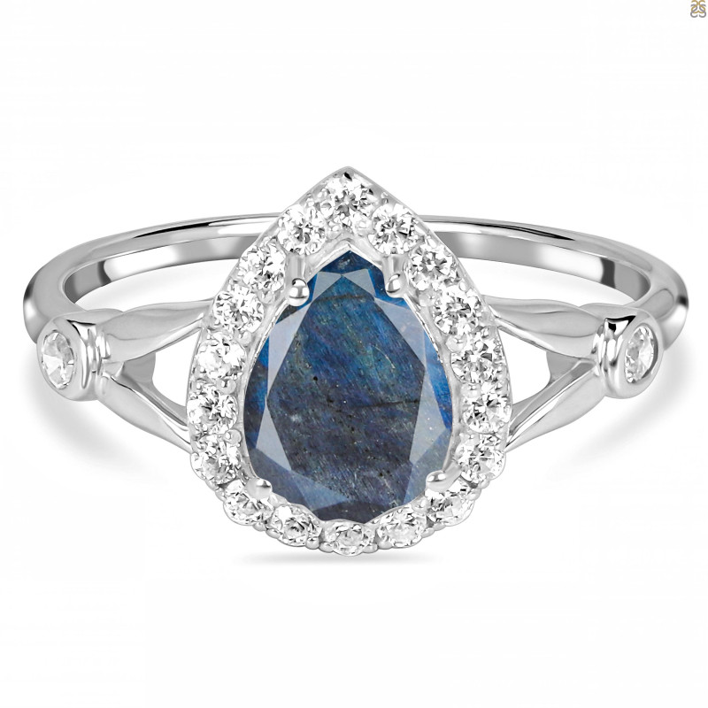 Labradorite & White Topaz Ring LBD-RDR-2243.
