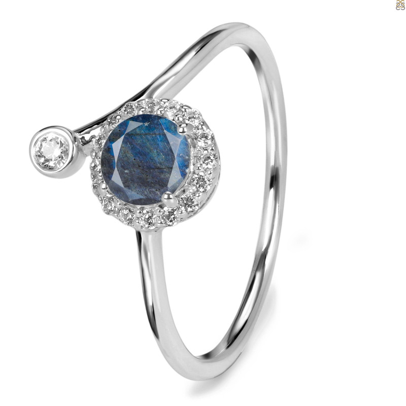 Labradorite & White Topaz Ring LBD-RDR-2261.
