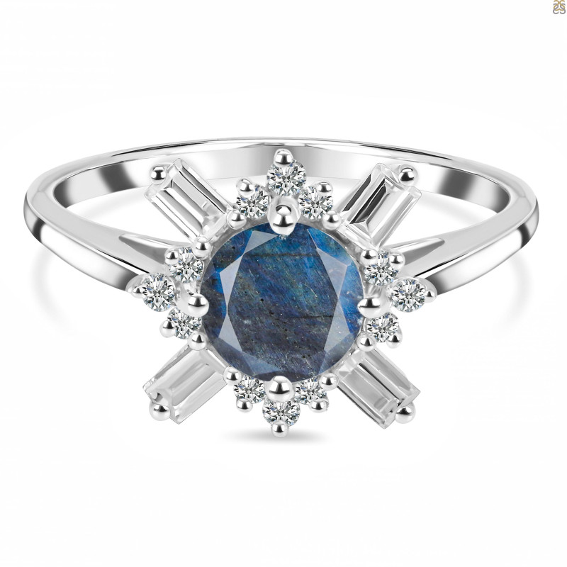 Labradorite & White Topaz Ring LBD-RDR-2264.