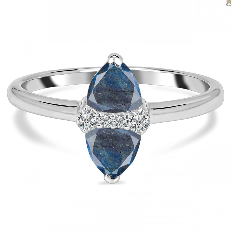 Labradorite & White Topaz Ring LBD-RDR-2266.