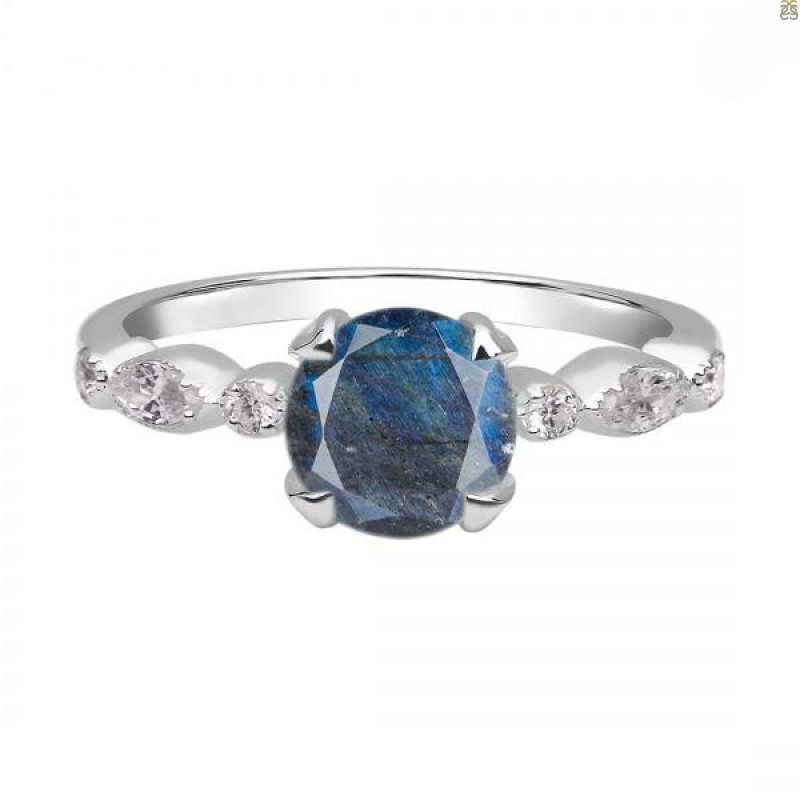 Labradorite & White Topaz Ring LBD-RDR-2269.
