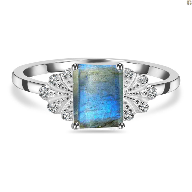 Labradorite & White Topaz Ring LBD-RDR-2272.