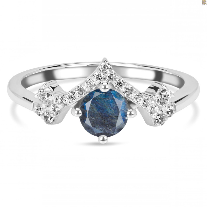 Labradorite & White Topaz Ring LBD-RDR-2296.
