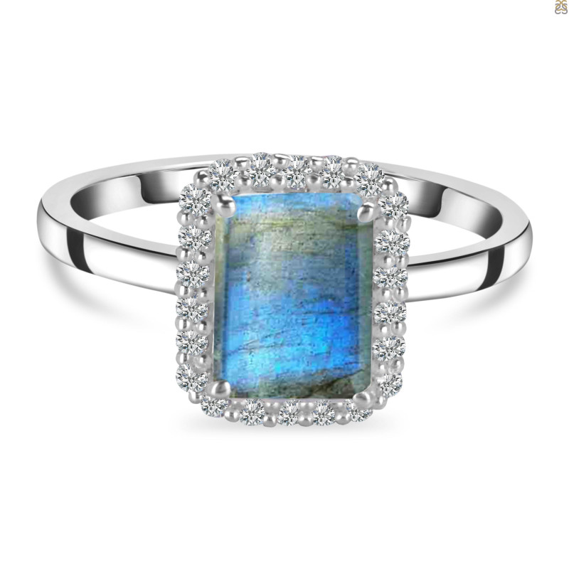 Labradorite & White Topaz Ring LBD-RDR-2302.