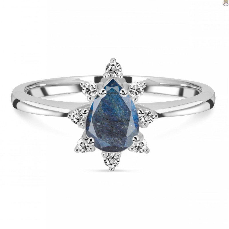 Labradorite & White Topaz Ring LBD-RDR-2305.