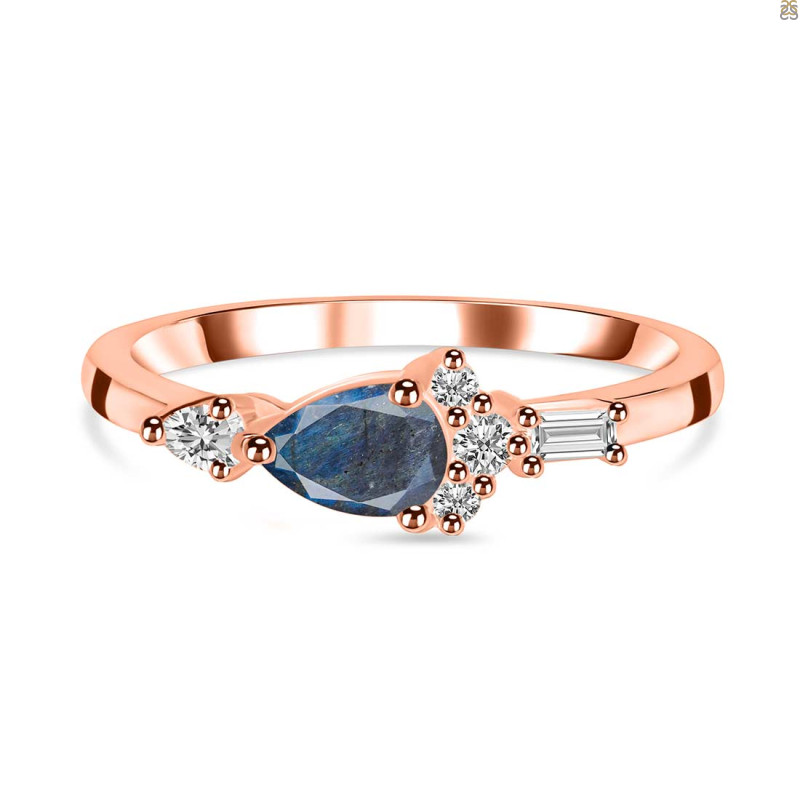 Labradorite & White Topaz Ring LBD-RDR-2389.