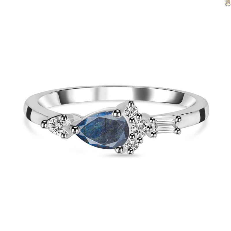 Labradorite & White Topaz Ring LBD-RDR-2389.