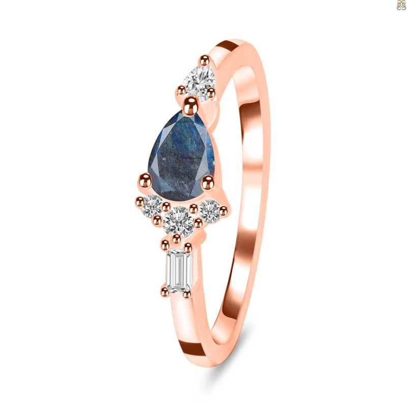 Labradorite & White Topaz Ring LBD-RDR-2389.