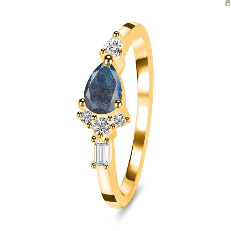 Labradorite & White Topaz Ring LBD-RDR-2389.