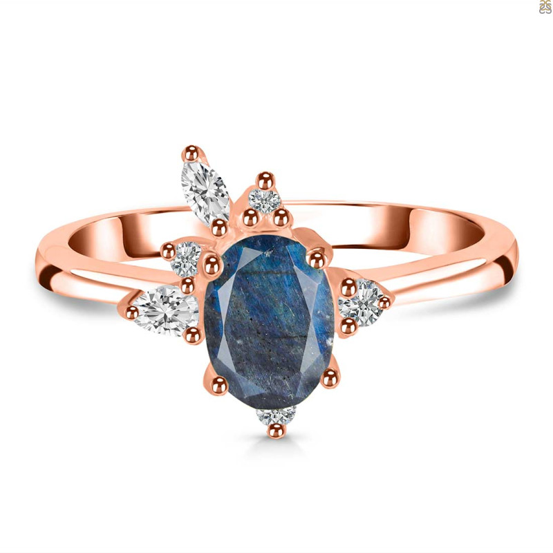 Labradorite & White Topaz Ring LBD-RDR-2398.