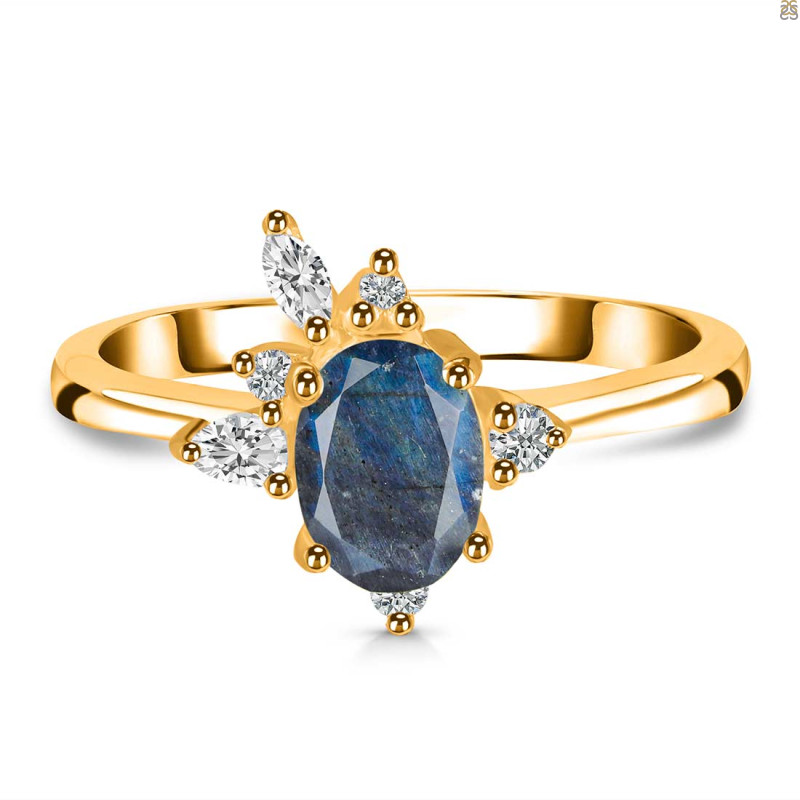 Labradorite & White Topaz Ring LBD-RDR-2398.