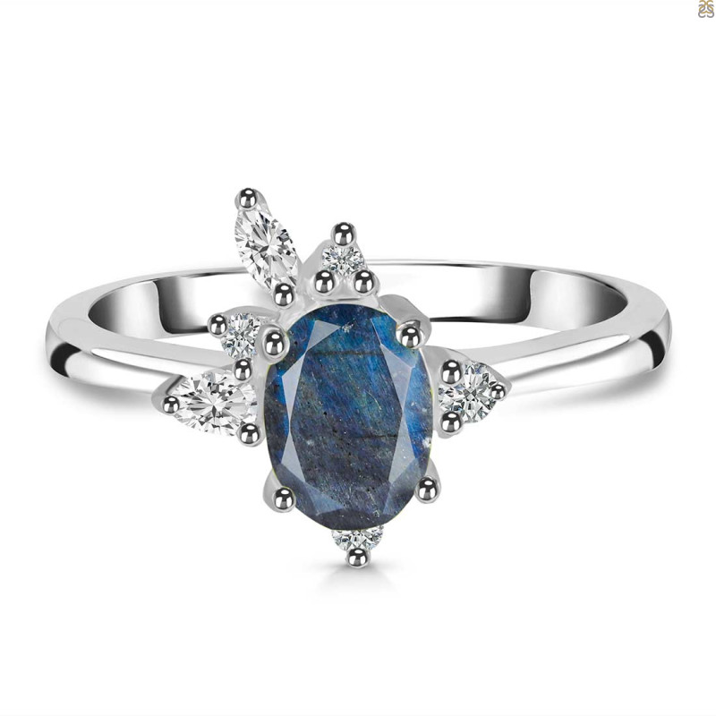 Labradorite & White Topaz Ring LBD-RDR-2398.