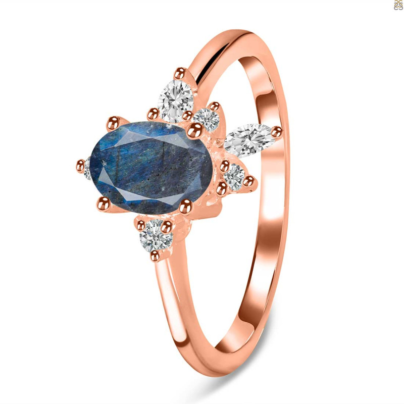 Labradorite & White Topaz Ring LBD-RDR-2398.