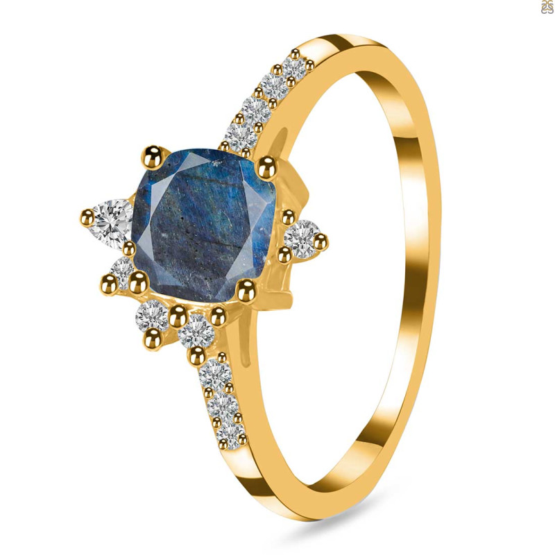 Labradorite & White Topaz Ring LBD-RDR-2404.
