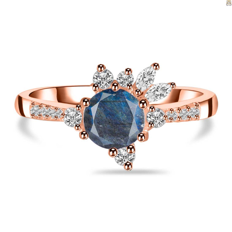 Labradorite & White Topaz Ring LBD-RDR-2406.