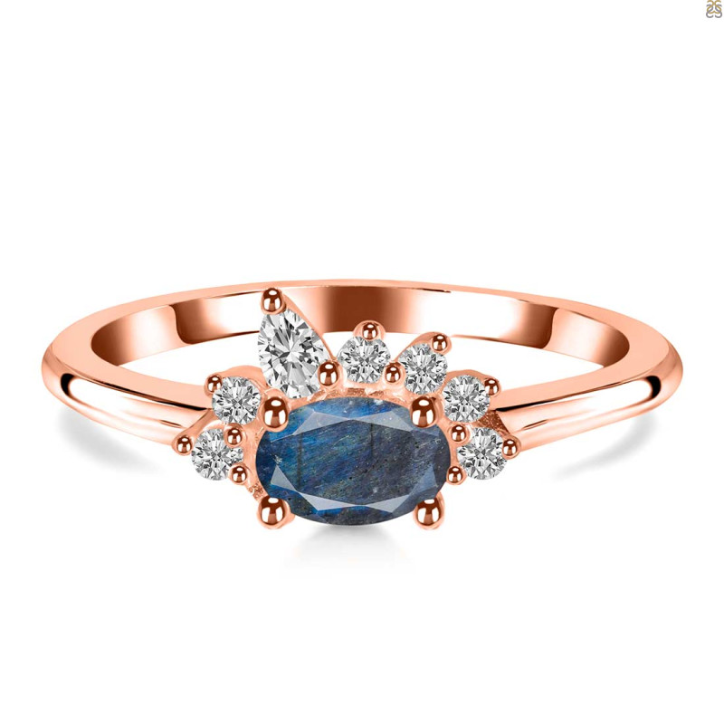 Labradorite & White Topaz Ring LBD-RDR-2418.