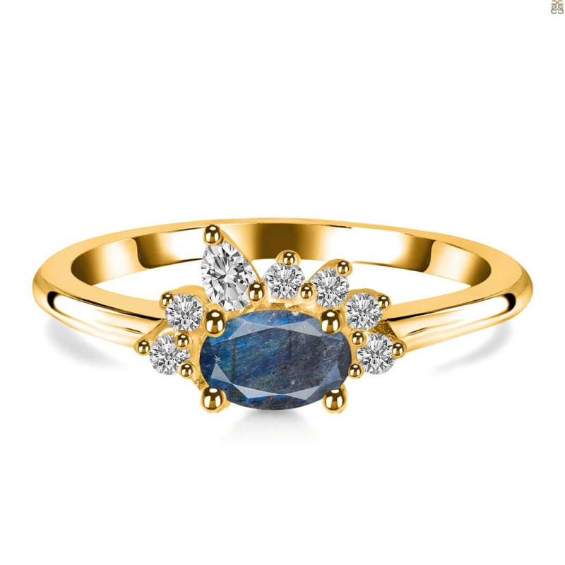 Labradorite & White Topaz Ring LBD-RDR-2418.