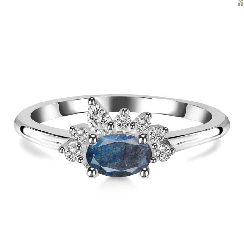 Labradorite & White Topaz Ring LBD-RDR-2418.