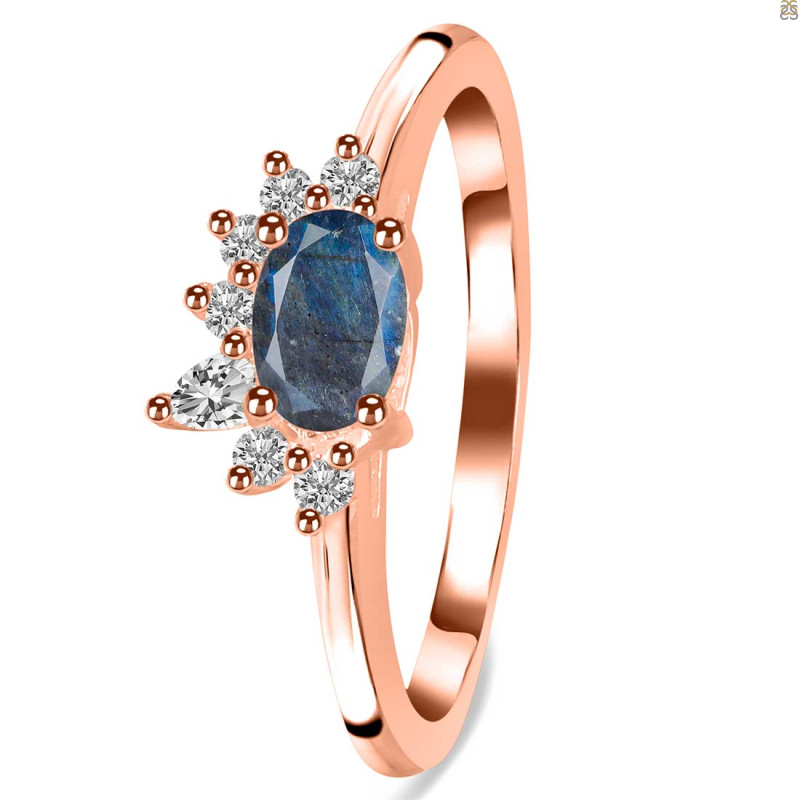 Labradorite & White Topaz Ring LBD-RDR-2418.