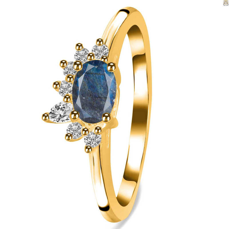 Labradorite & White Topaz Ring LBD-RDR-2418.