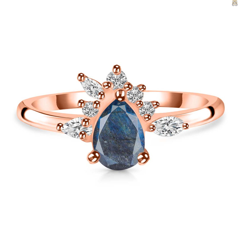 Labradorite & White Topaz Ring LBD-RDR-2431.