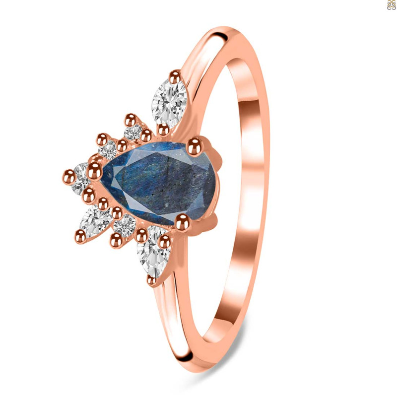 Labradorite & White Topaz Ring LBD-RDR-2431.