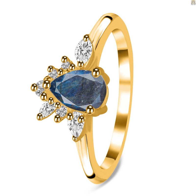 Labradorite & White Topaz Ring LBD-RDR-2431.