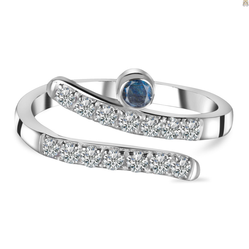 Labradorite & White Topaz Ring LBD-RDR-2526.