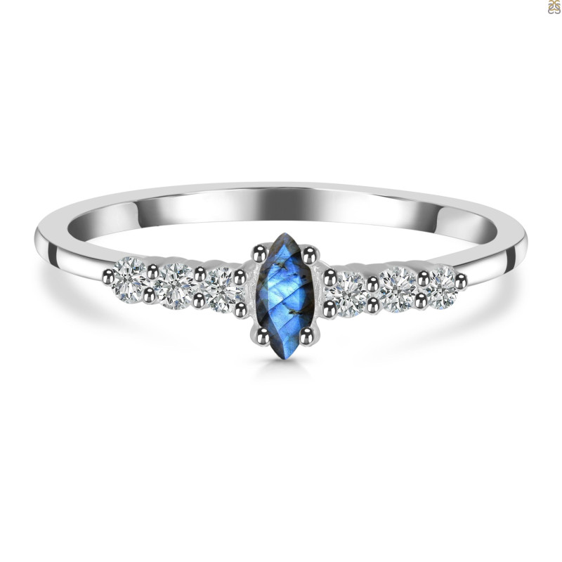 Labradorite & White Topaz Ring LBD-RDR-2532.