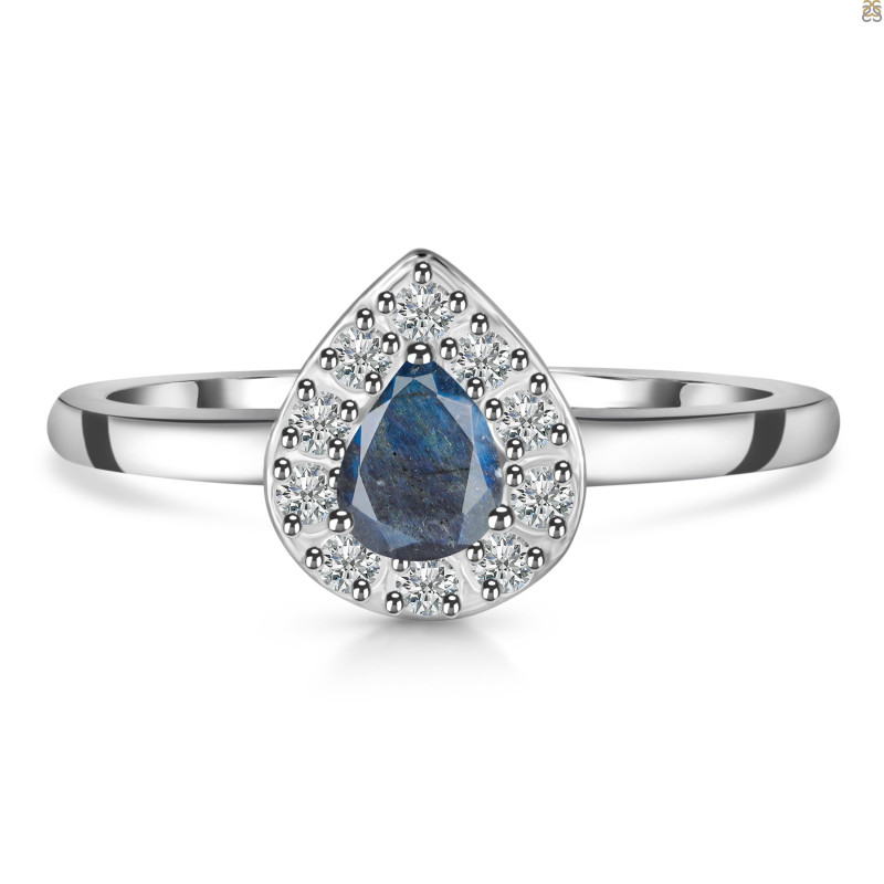 Labradorite & White Topaz Ring LBD-RDR-2535.